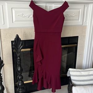 Burgundy Evening/Party Dress
